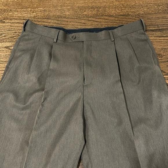 Savane Vintage Tailored 2 U Comfort Waist Men’s Trouser Work Pleated Pants 40/32 - Picture 9 of 16